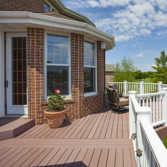 Outdoor home and garden patio easy installation customized size composite wood wpc railing
