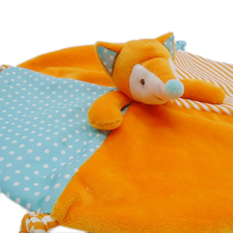 Fox doudou baby blanket toy with baby set