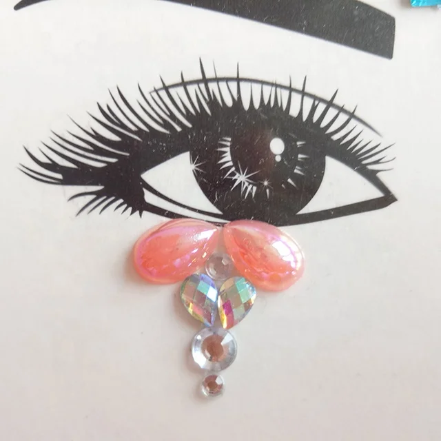 
acrylic face gems body gems jewel adhesive face sticker 