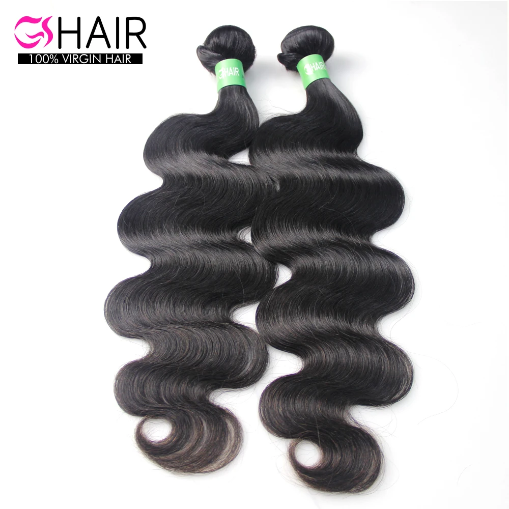 GS High Quality Brazilian Human Hair Extension,Unprocessed Virgin Cuticle Aligned Hair,Natural Color Body Wave Hair Bundle
