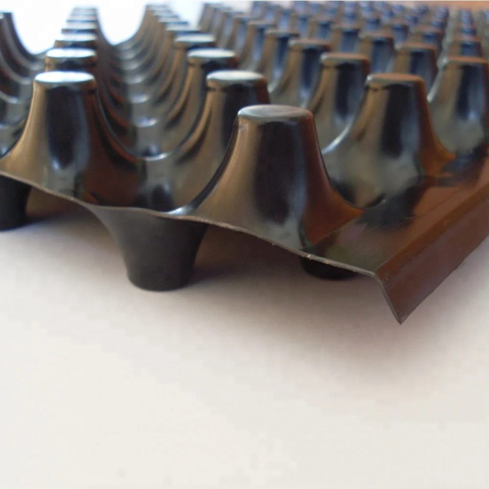 new  PVC perforated dimple composited with geotextile fabric drainage board water storage filter Strip drain