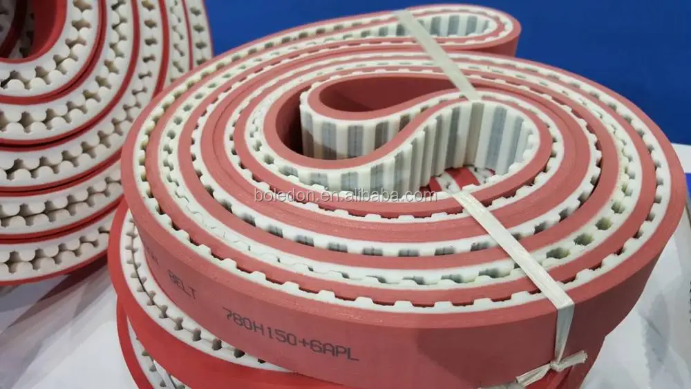 
Ceramic/textile/tobacco/packing industry rubber based PU timing belts AT10/AT20, HTD5/HTD8/HTD14 