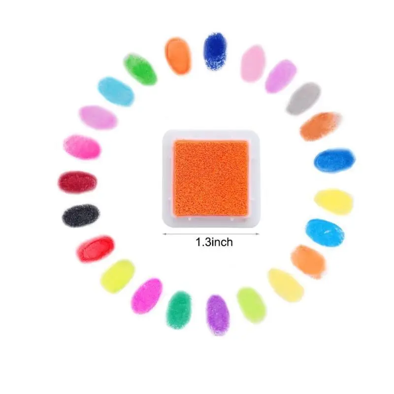 24 Colors DIY Washable Kids Foam Ink Stamp Pad Set Inkpad Fingerprint Pigment ink pad