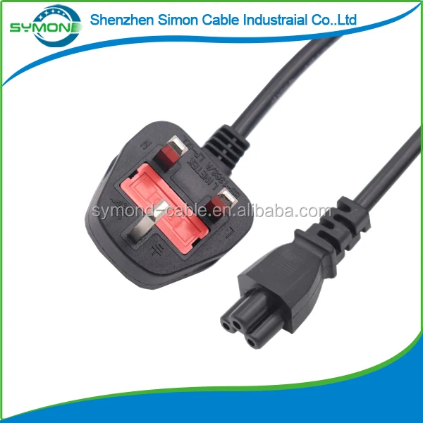 
Factory price 1.5m uk power cord with PVC for computer power cord BS plug 