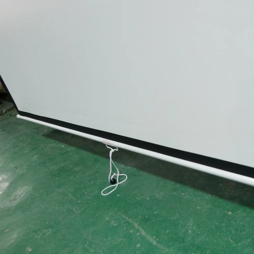 100 inch home theater self lock pull up and down projection screen white manual wall screen for video projector