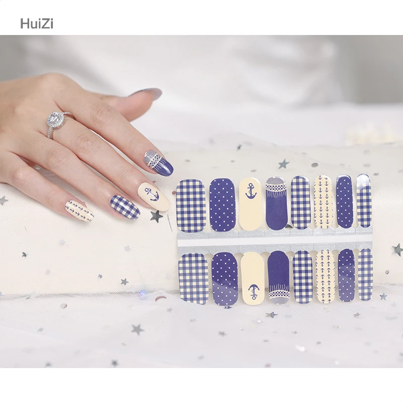 Hot Selling Spring Nail Stickers Non-toxic 100% real Nail Polish Sticker/Wraps/Nail Polish Strips