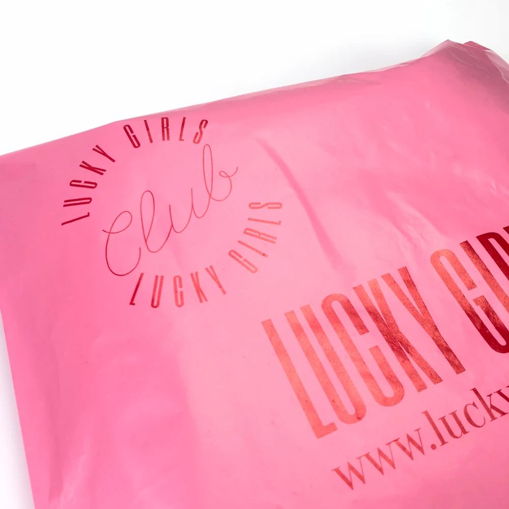 pink wholesale/bulk/cheap custom logo printed self adhesive sealed garment/clothing shipping envelope for sale