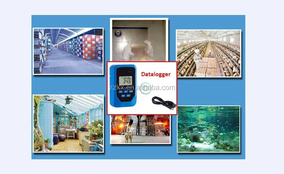 4 in 1 Temperature and Humidity Datalogger Temperature Recorder with Heat Index and Dew point temperature measurement KT5005