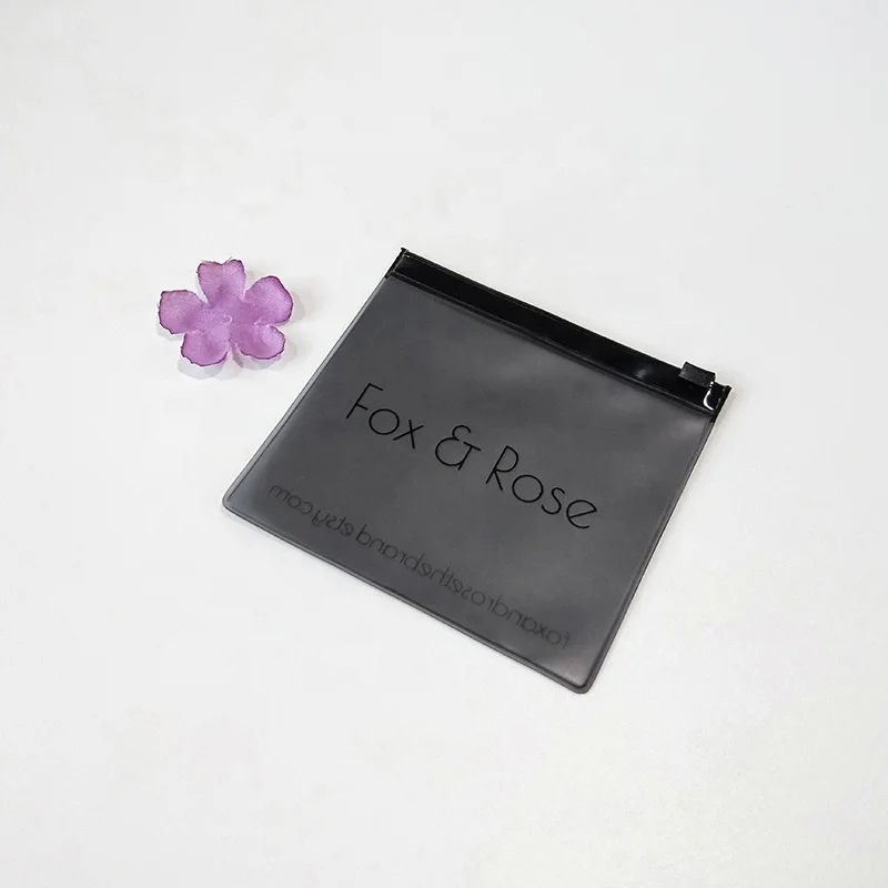 black zip lock bags with logo matte black custom frosted zipper bags