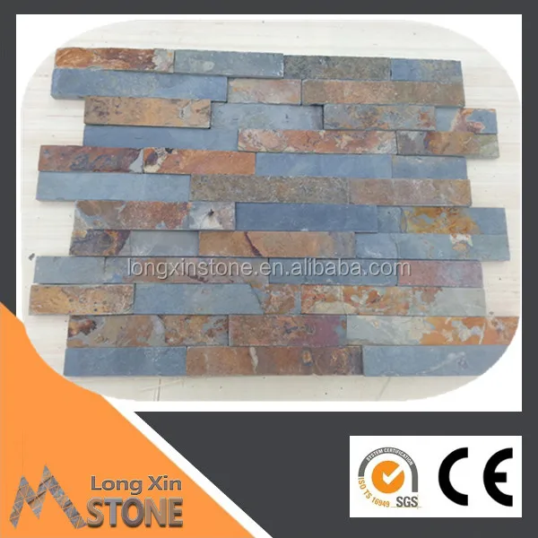 
Hebei multicolor slate natural stone wall siding 