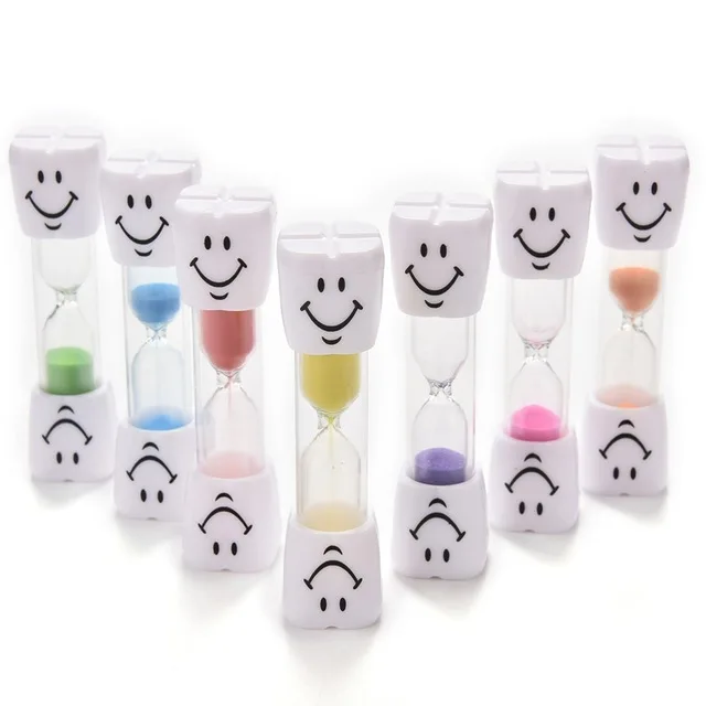 smiling face brushing reminder with 1 2 3 minutes reminder brushing timer