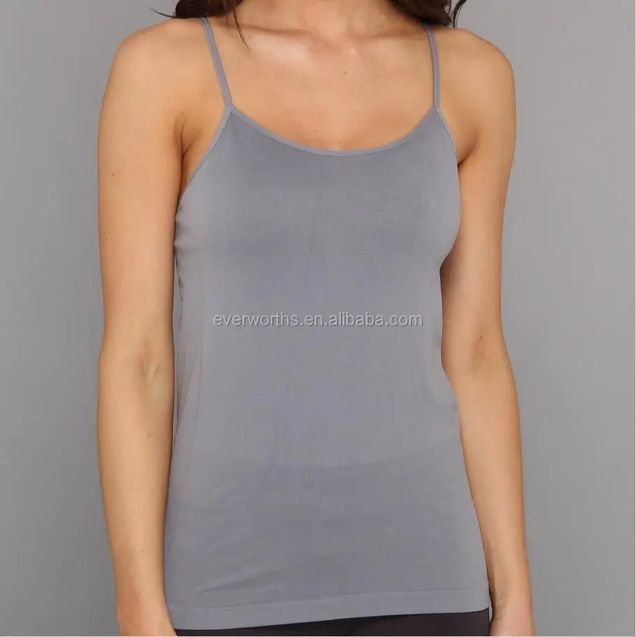 As comfort as second skin Seamless Padded Cami Tops with Inner Bra Support and Adjust Spaghetti straps