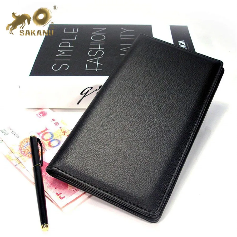 PU Menu Folder Presenter Guest Check Book Holder Money Pocket Fit Server Apron with Pen Clip for Hotel Bar Salon KTV Restaurant