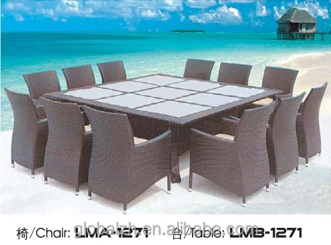 Restaurant Seater French Outdoor/home Furniture Wicker Dining Tables and Chairs Garden Plastic Rattan Furniture