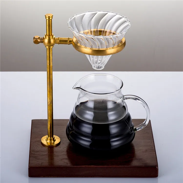 Wholesale Handmade Single Server Unique Design Coffee Maker with coffee dripper holder