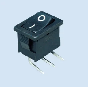 125 В AC 6A Изогнутые Ножки Черный Rocker Switch for electron KCD-102/001L