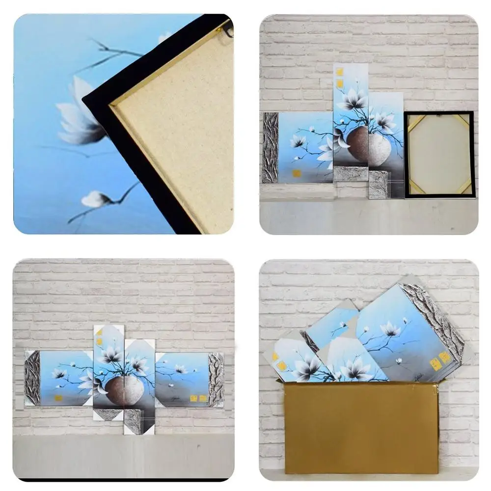 
Hotel Wall Decoration Art Framed Oil Painting on Canvas Painting Canvas Wall Art 