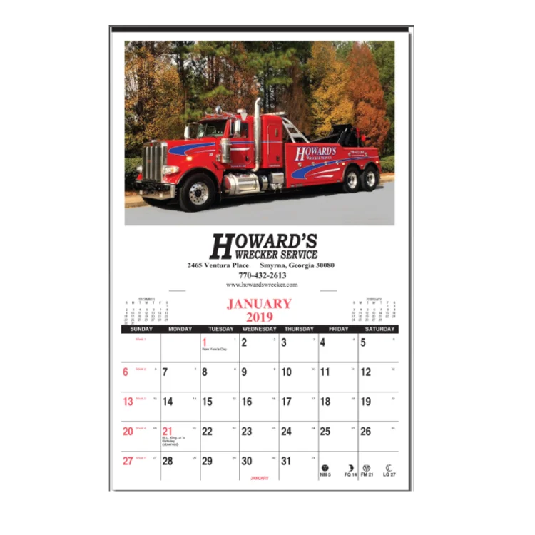 Настенный календарь с прокруткой на год