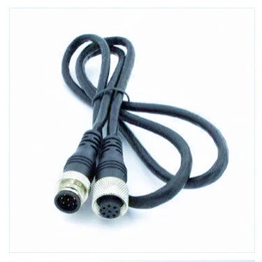 Hot sell circular signal connector plug mount m12 male female connector with cable china factory