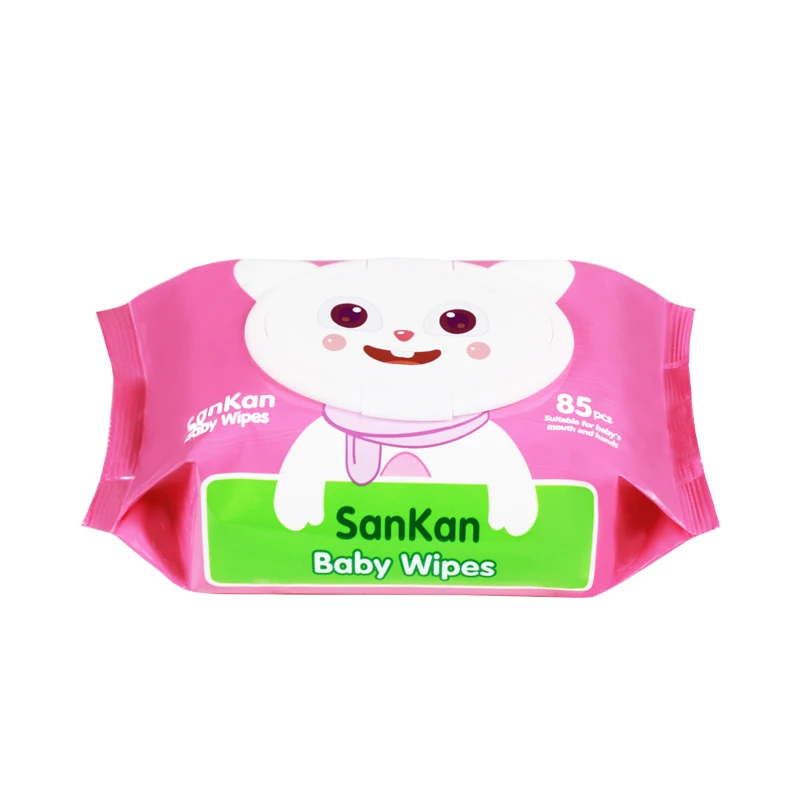 
ECO-friendly Private Label Clean Baby Hand Face Disposable Cotton Touch Water Wet Wipes 
