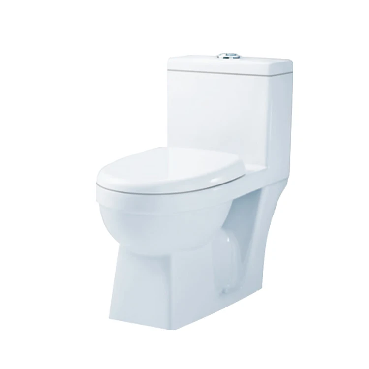 Sanitary ware water closet bathroom commode ceramic white color dual flushing fitting save water easy cleaning one piece toilet