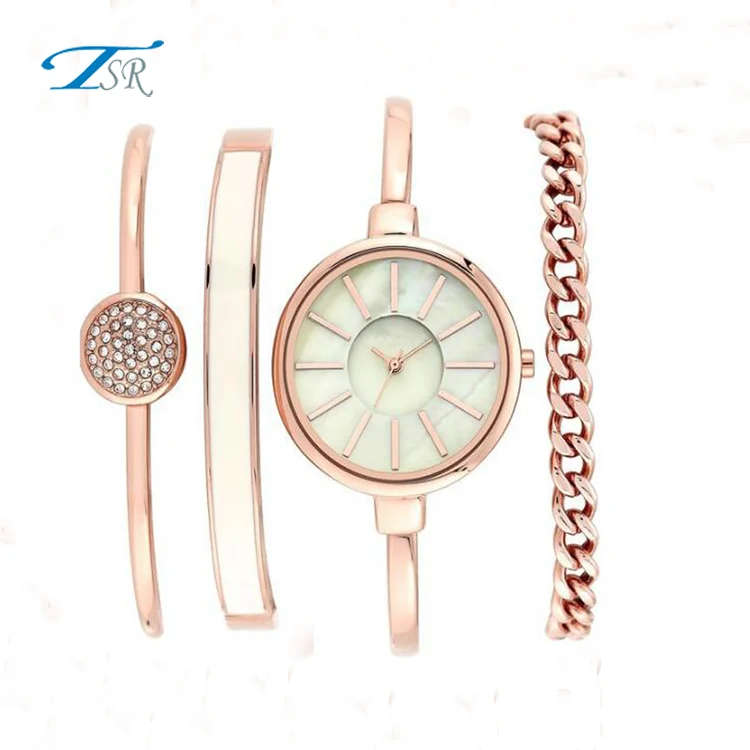 Online shopping gift for wedding or mothers day elegant Bracelet Watch Set