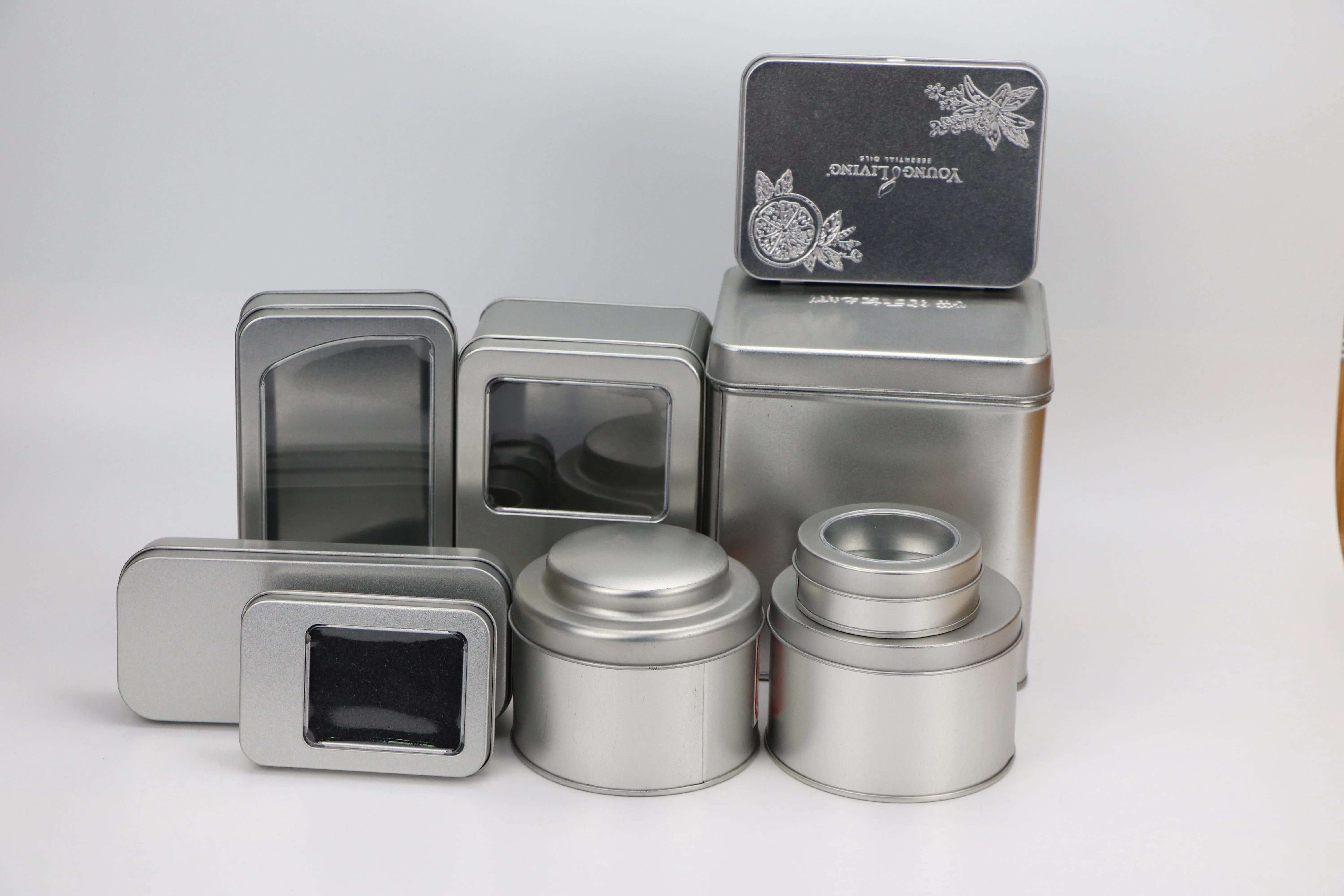 Manufacturers directly for silver tin cans empty tin box packaging