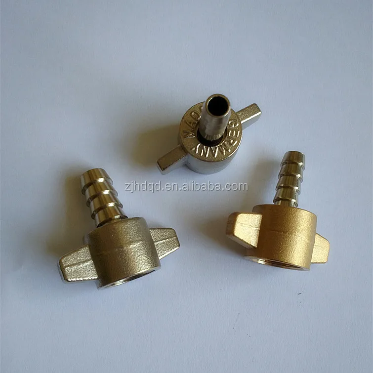 brass twin welding hose fitting ,oxygen nut/acetylene nut with swivel nipple