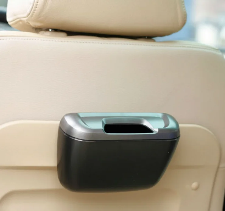 Mini Car Trash Can Table Plastic Dustbin Garbage Container Bin for Bathrooms, Kitchens, Home Office