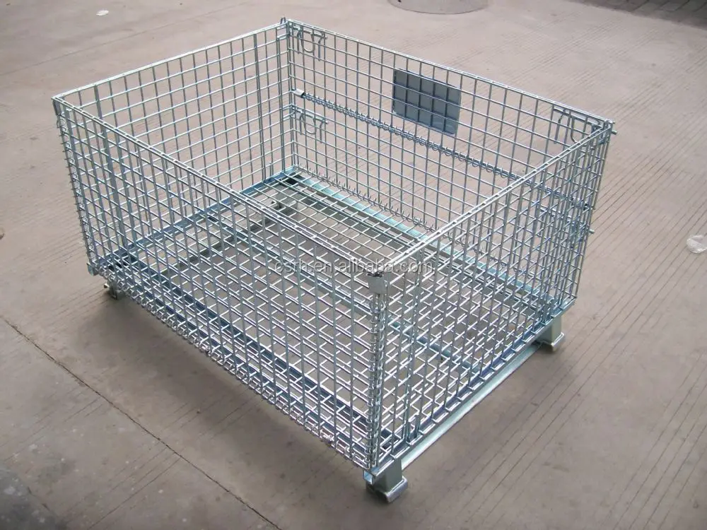 Провод Мех Контейнер Для Хранения Складной Стали Клетка