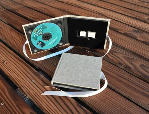 
cloth linen cotton fabric CD DVD USB flash drive stick album packaging case  (60724030000)