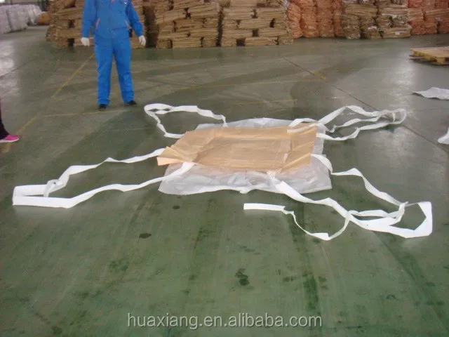 fertilizer sling bag soft pallet  crowfoot tape sling for cement 1.5 Ton Bag Packing Sack Plastic PP Container Transport small w