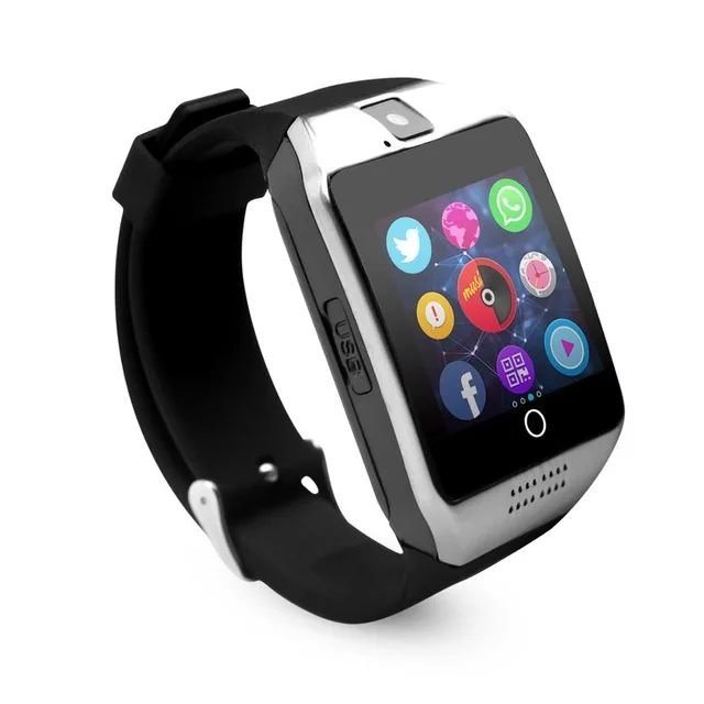 Wholesale Q18 Smart Watch with Camera Blue tooth Wristwatch SIM Card Support Multi Language for Android IPhones