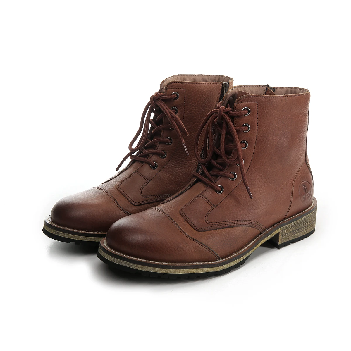 Custom ARCX Winter Genuine Leather Ankle Boots Motorcycle Riding Boots Moto Shoes for Men