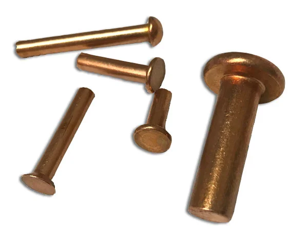 High quality knife handle solid flat head copper rivet
