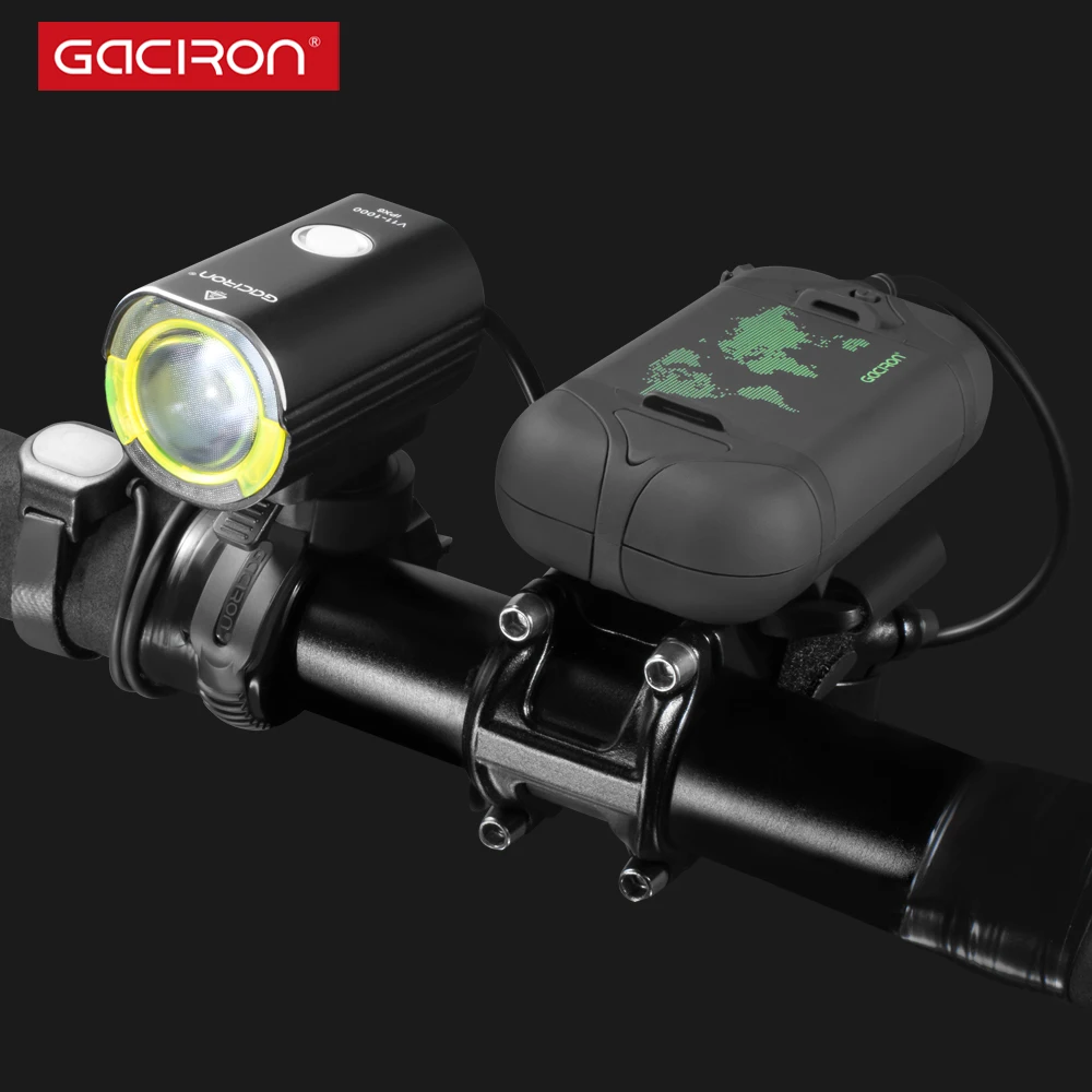 Gaciron High Quality Factory Price 6063 Aluminum Alloy V11 1000 Lumen Bright Battery Powered Led Front Bike Head Light