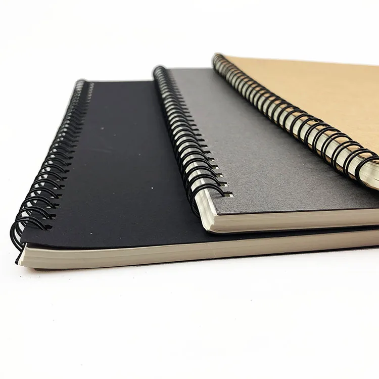 Wholesale B5 Size Kraft Paper Cover Spiral Bound Classmate School Notebook 200 Pages
