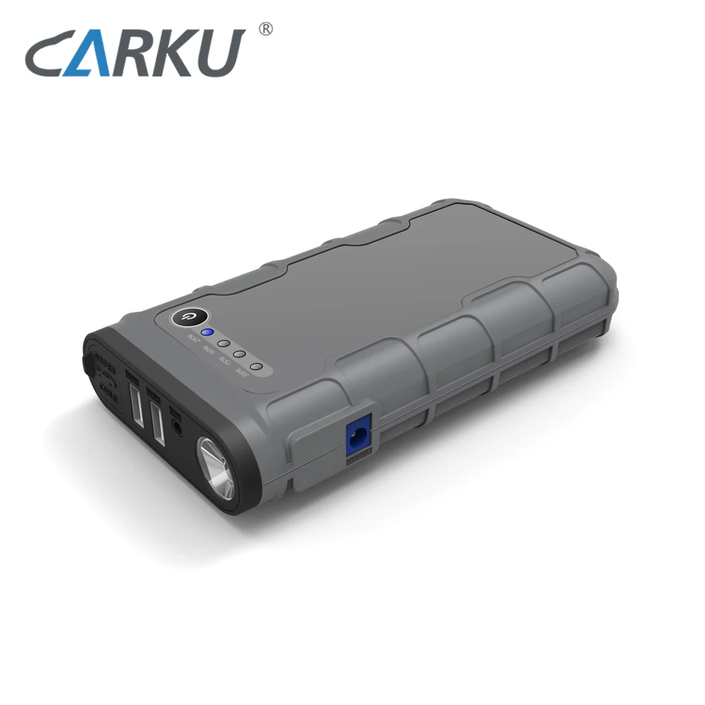 Портативный автомобильный стартер CARKU 600 А, внешний аккумулятор в наличии для зарядки мобильного телефона со светодиодной подсветкой, минимальный заказ 50 шт.