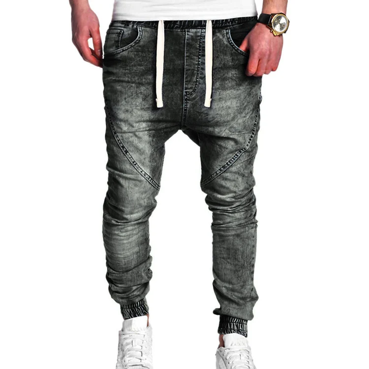 Discount Jogger Jeans With Drawstring For Man