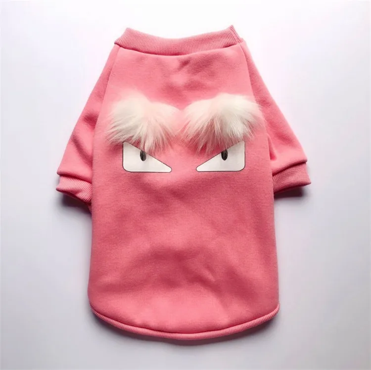 
wholesale fashion high quality little monster pink pet dog hoodie cute dog clothes 