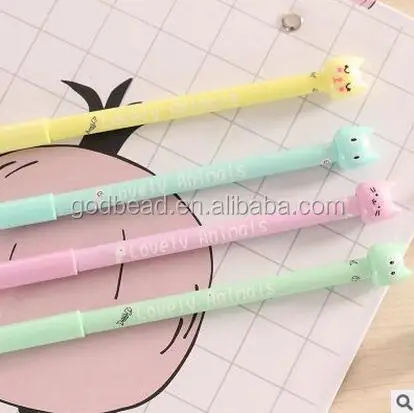 2017 Hot Sale Cute Cartoon Cat Gel Pen Kawaii Stationery Pens Plastic Material Escolar Office School Supplies Papelaria