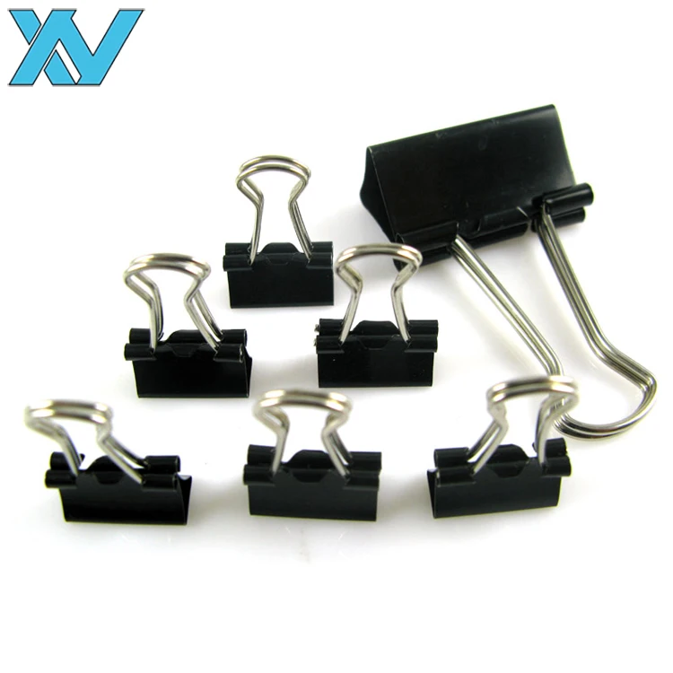 32MM Metal Black Binder Clip Office Stationery Bulldog Clips