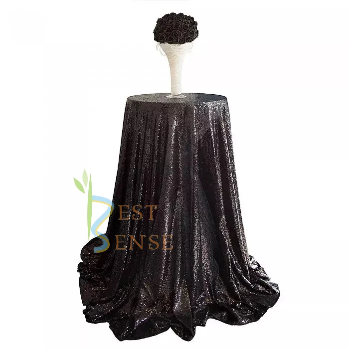 120 inch Wedding Table Cloth in Sequin for Event Decor
