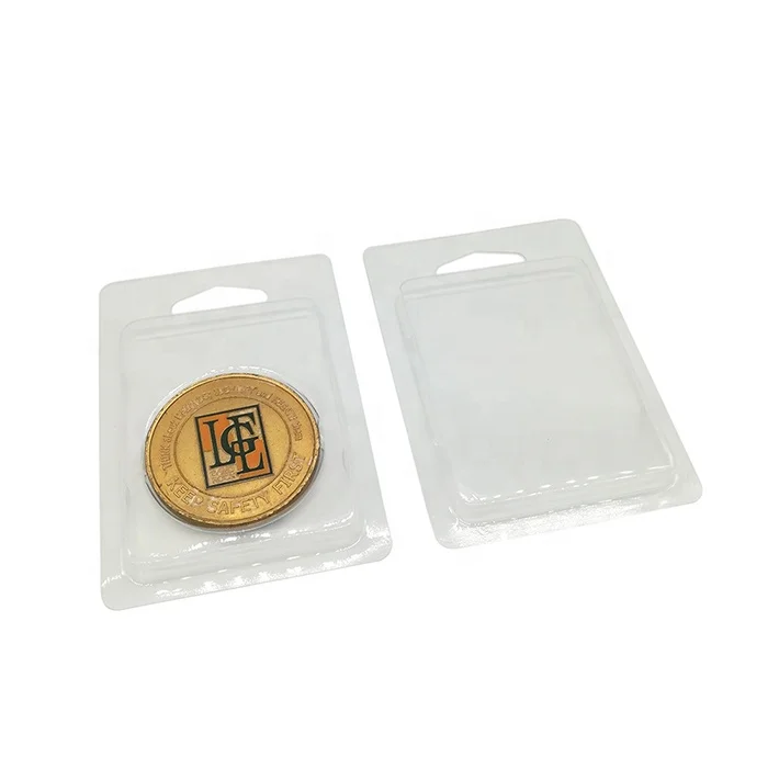 Custom Clear Plastic Clamshell Blister Packaging For Coin