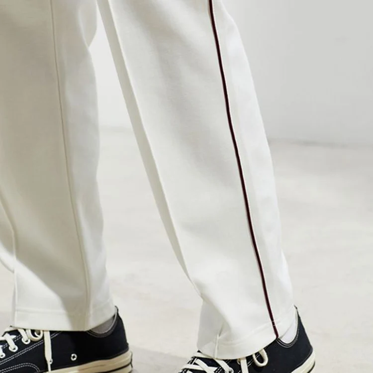 
OEM mens trousers with contrast stripe fashion track pants wholesale 