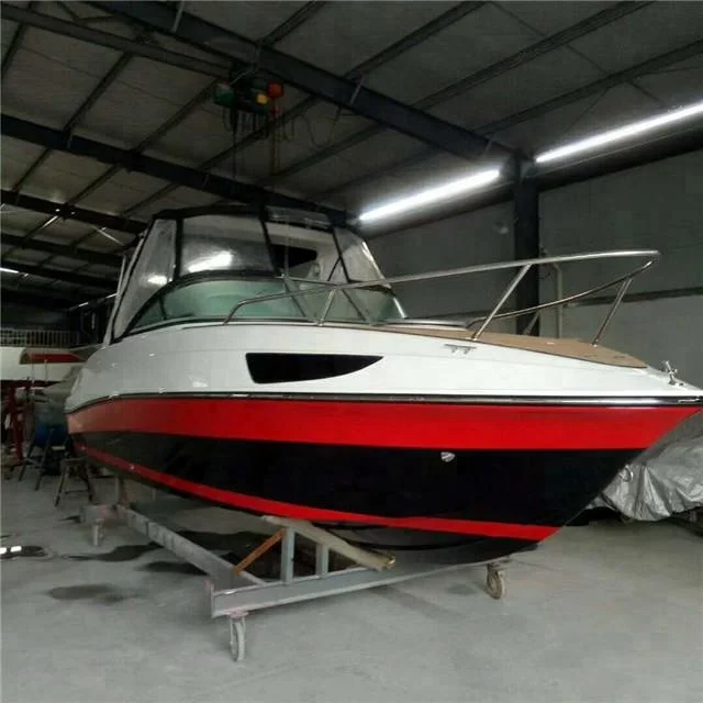 Affordable Small Yacht with a Half Cabin FRP Sport Leisure Boat Yacht