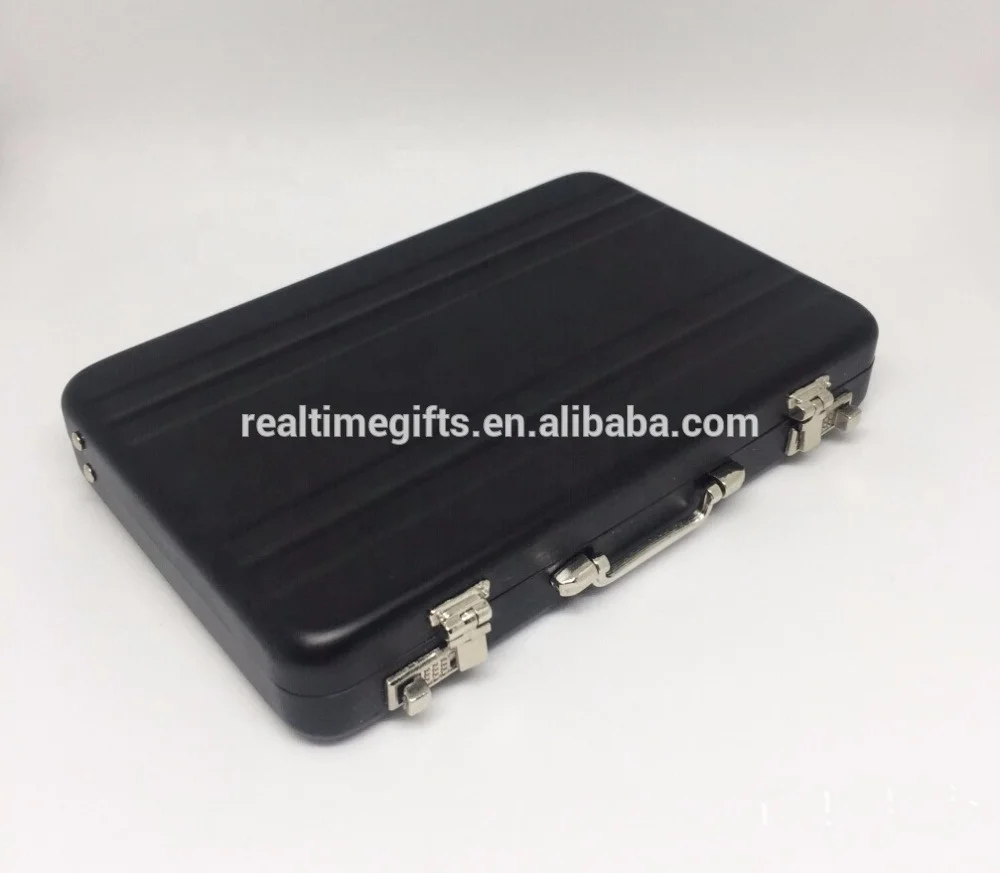 New Fashion Metal Business Card Holder Mini Code Aluminum Suitcase Card Case Name Card Holder