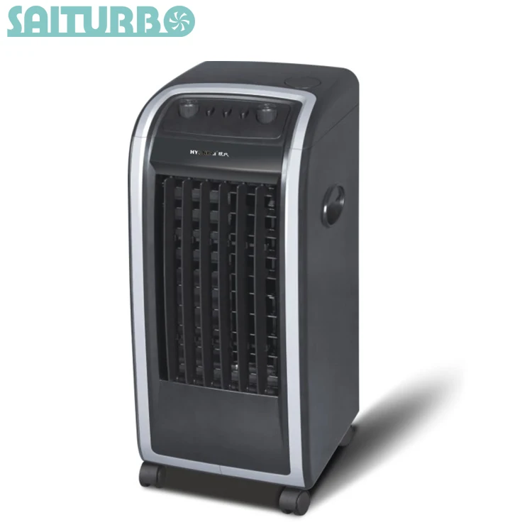 Mini air cooler stand fan with plastic body