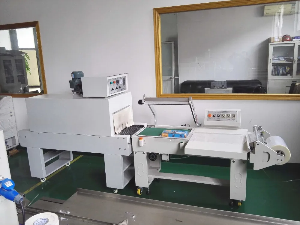 
DC-5540 L-shaped High quality Heat tunnel shrink wrapping packaging machine 