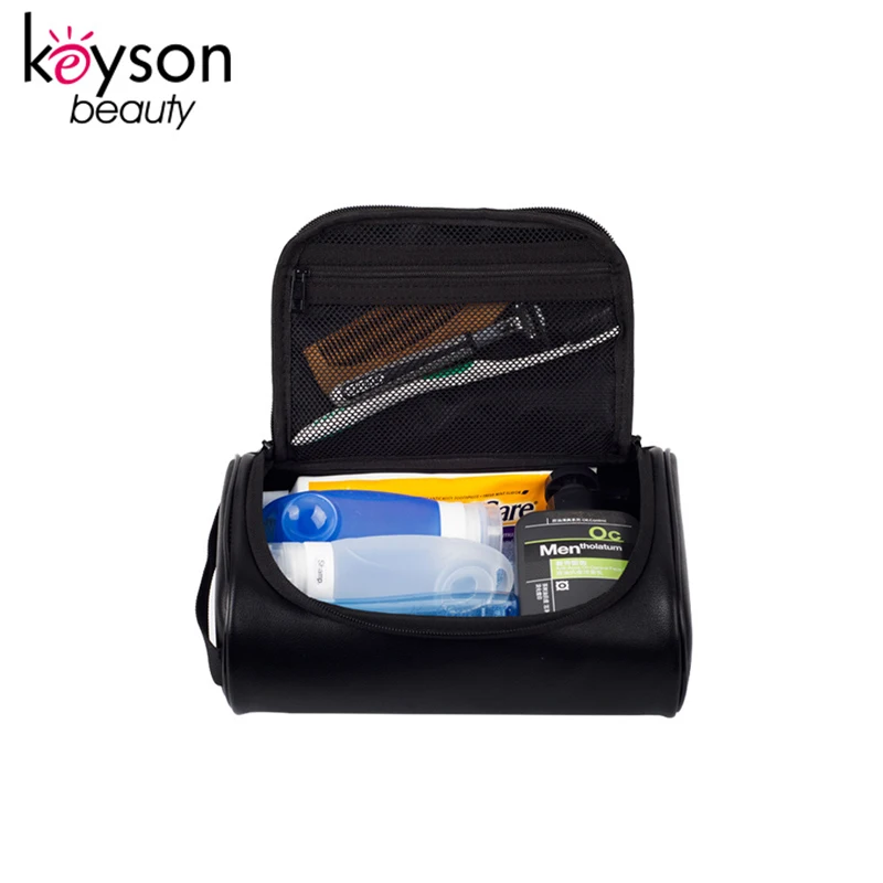Keyson 2021 Hot Selling PU Leather Mens Toiletries Travel bag